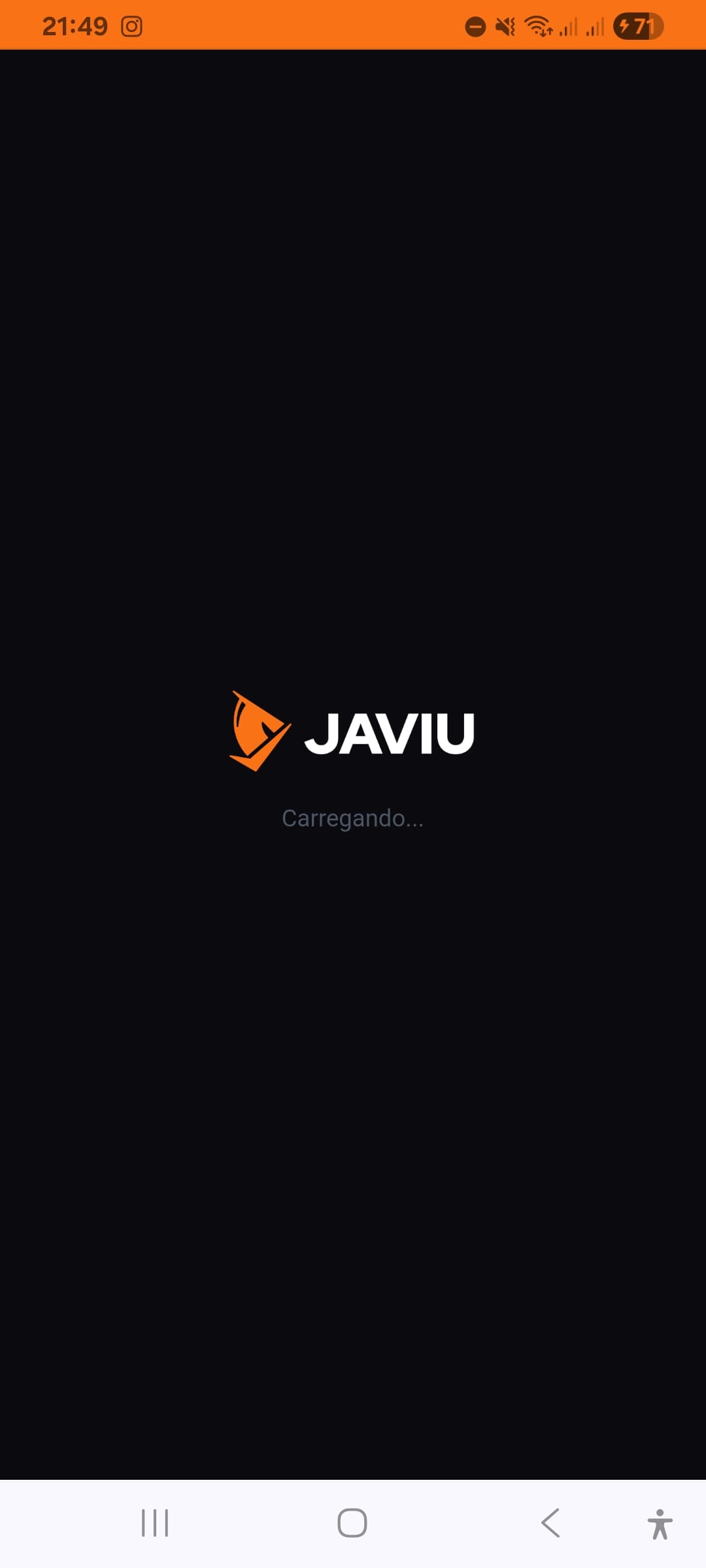 Tela do sistema Javiu